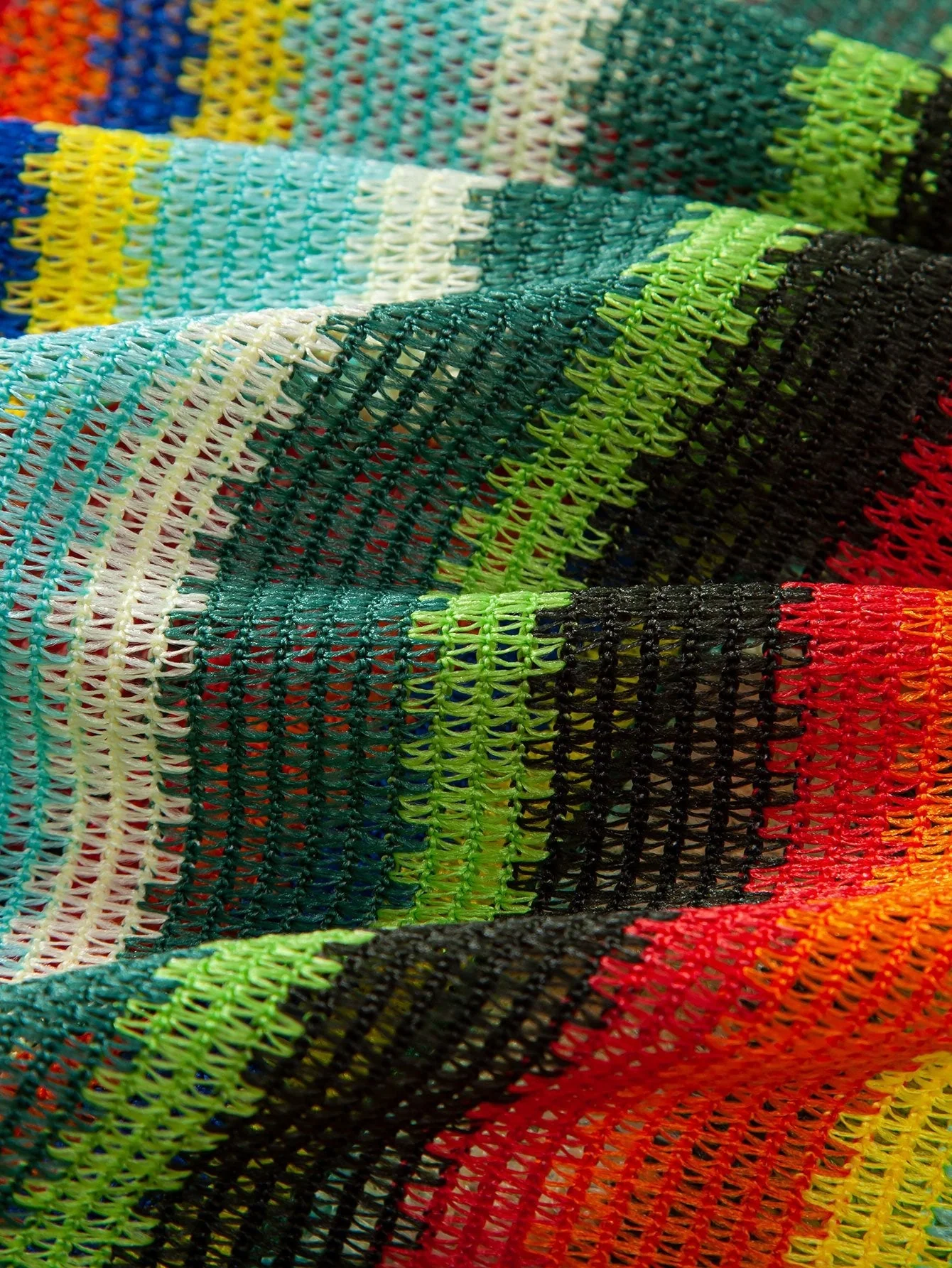 Areus® | Colorful Striped Waffle Texture Cuban Shirt - Image 5