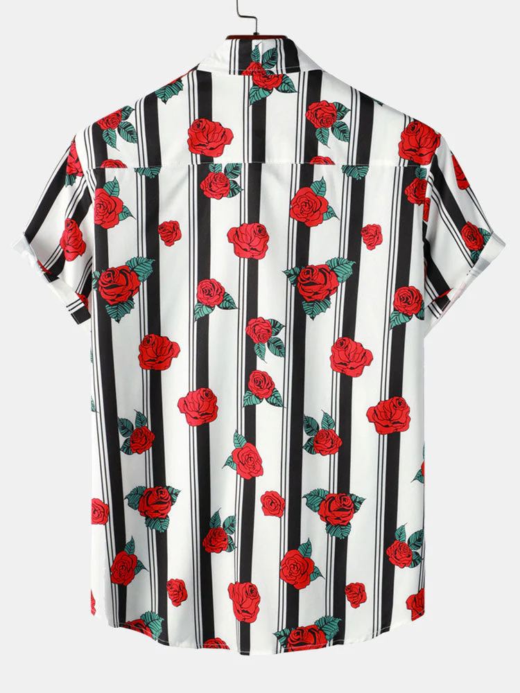 Argall® | Rose Striped Print Shirt - Image 2