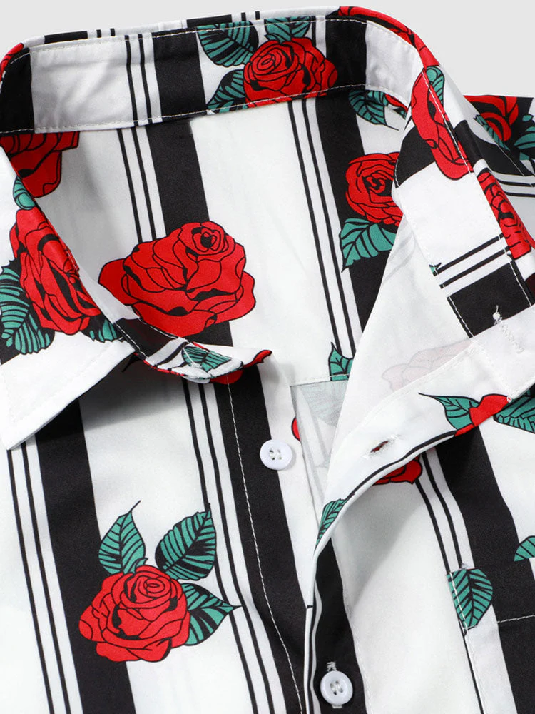 Argall® | Rose Striped Print Shirt - Image 3
