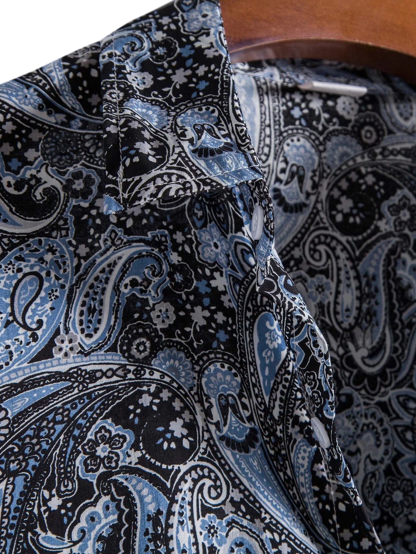 Argel® | Paisley Print Button Up Shirt - Image 3