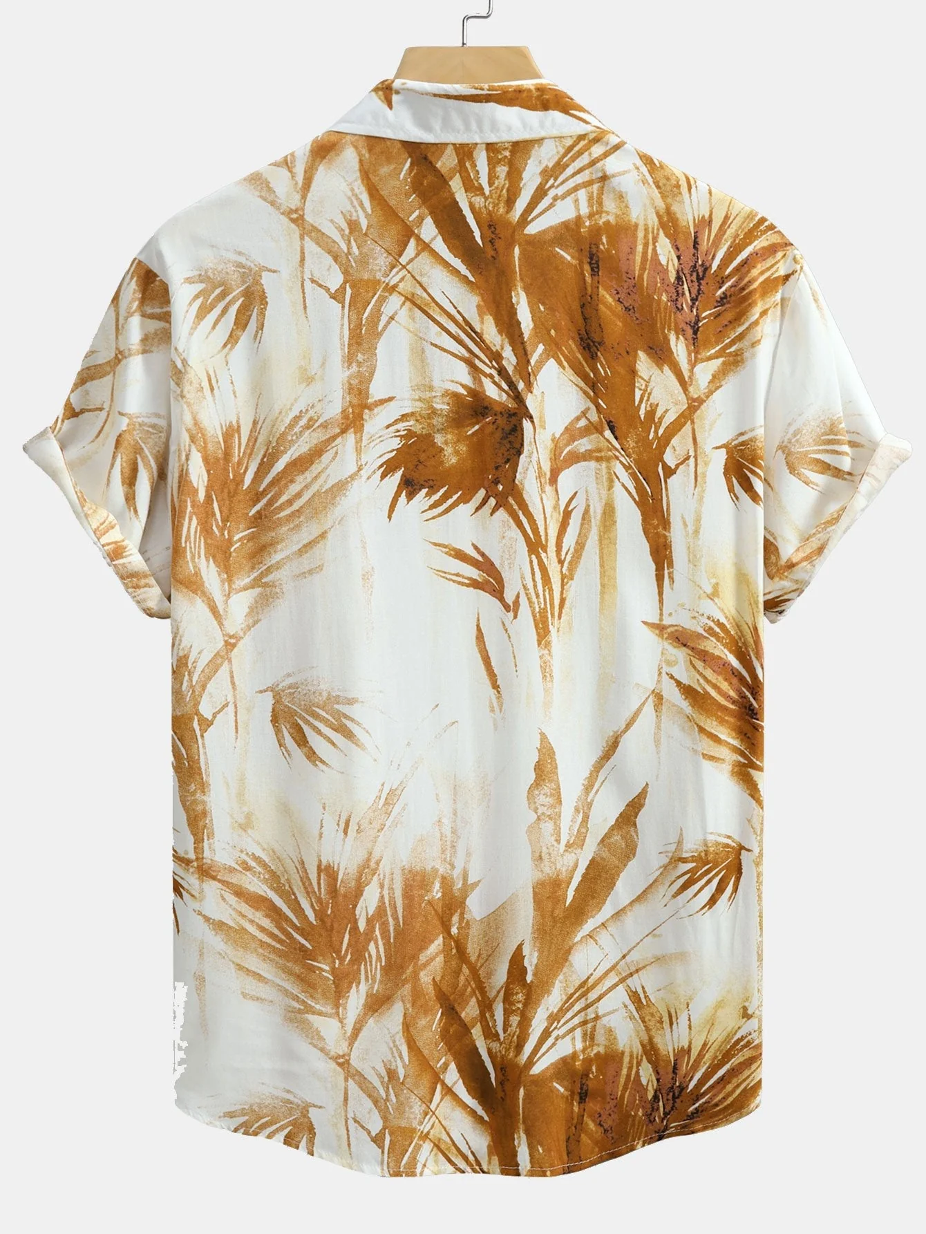 Argenio® | Leaf Print Button Up Shirt - Image 2