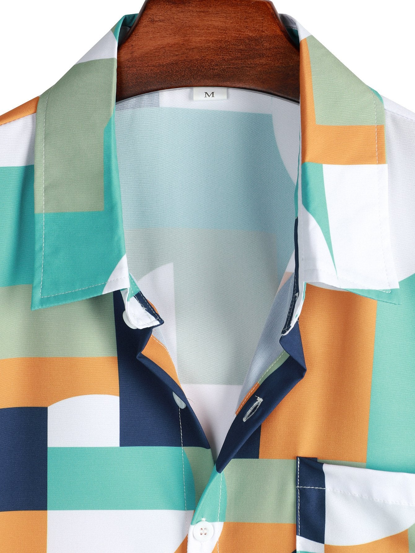 Argie® | Geometry Print Button Up Shirt - Image 3
