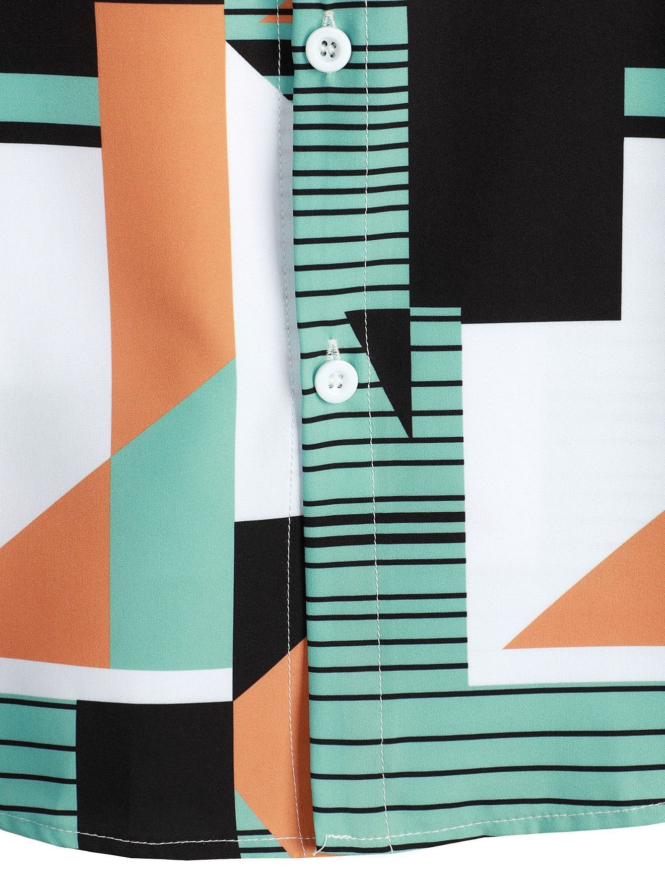 Ari® | Geometric Stripe Print Shirt - Image 4