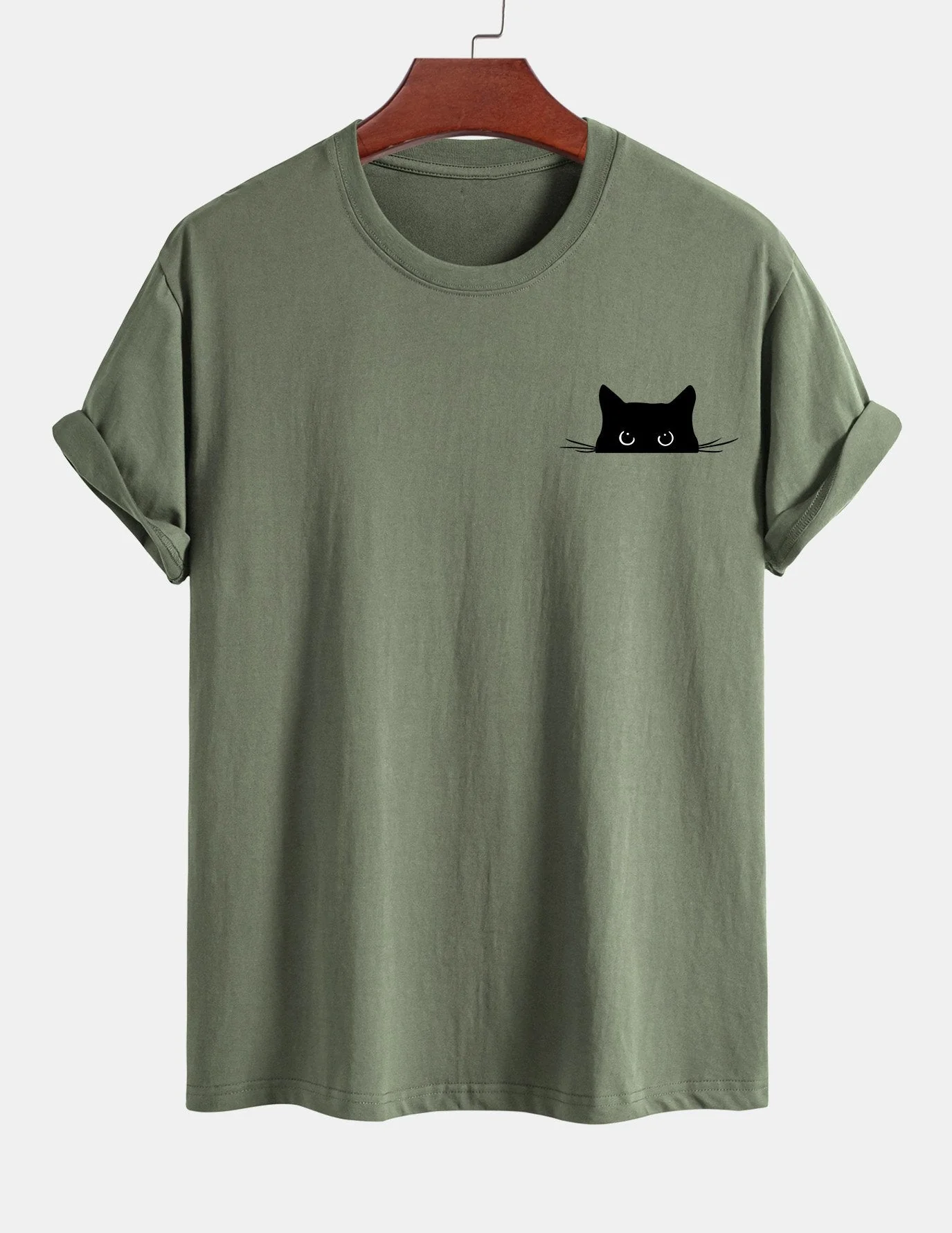 Ariel® | Black Cat Print Cotton T-Shirt - Image 15
