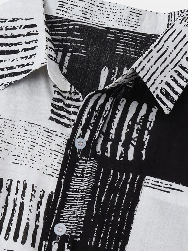 Ariel® | Two Tone Abstract Print Shirt - Image 3