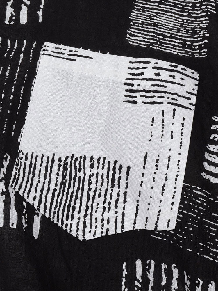 Ariel® | Two Tone Abstract Print Shirt - Image 6