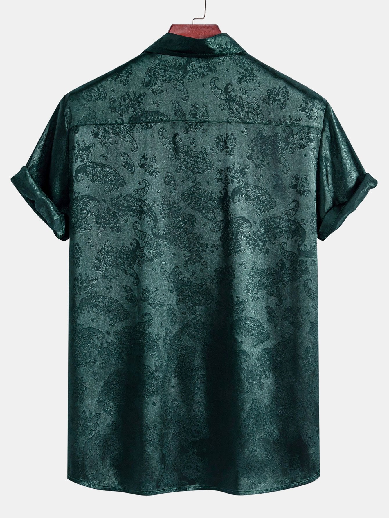 Arien® | Paisley Print Satin Shirt - Image 6