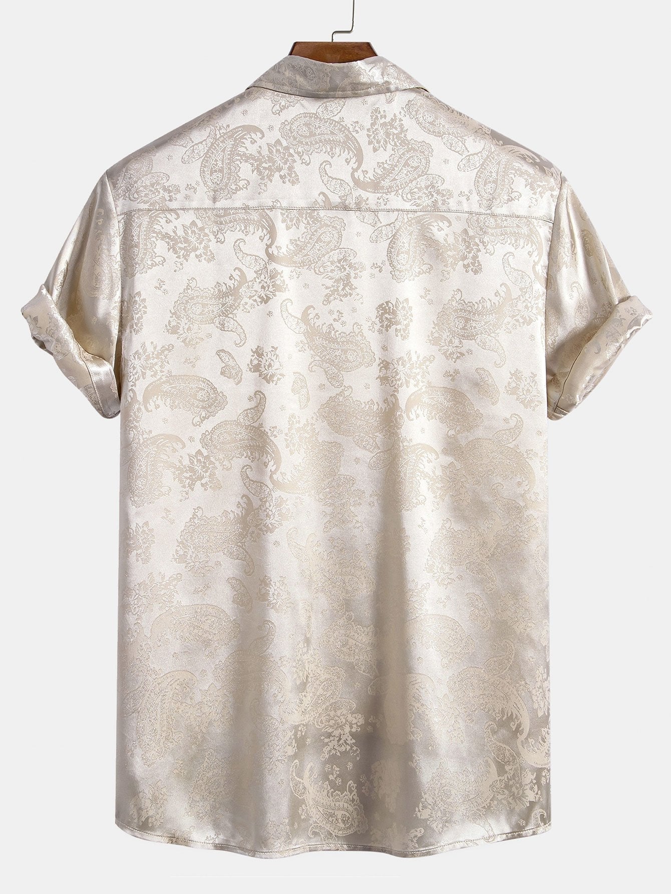 Arien® | Paisley Print Satin Shirt - Image 7