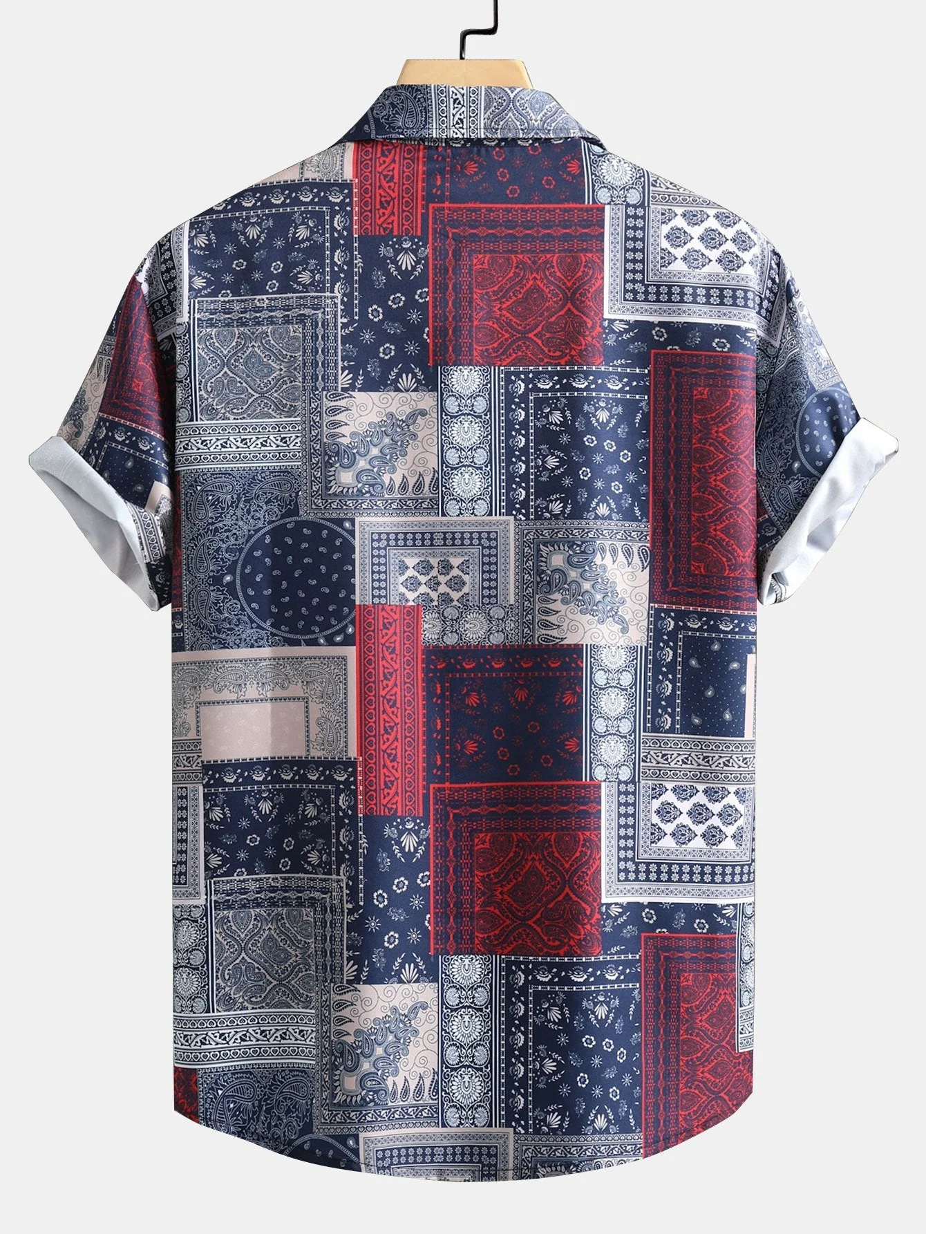 Ario® | Paisley Boder Print Button Up Shirt - Image 2