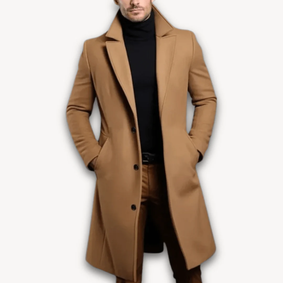 Ariosto® | Men’s Long Overcoat with Lapel Collar - Image 4