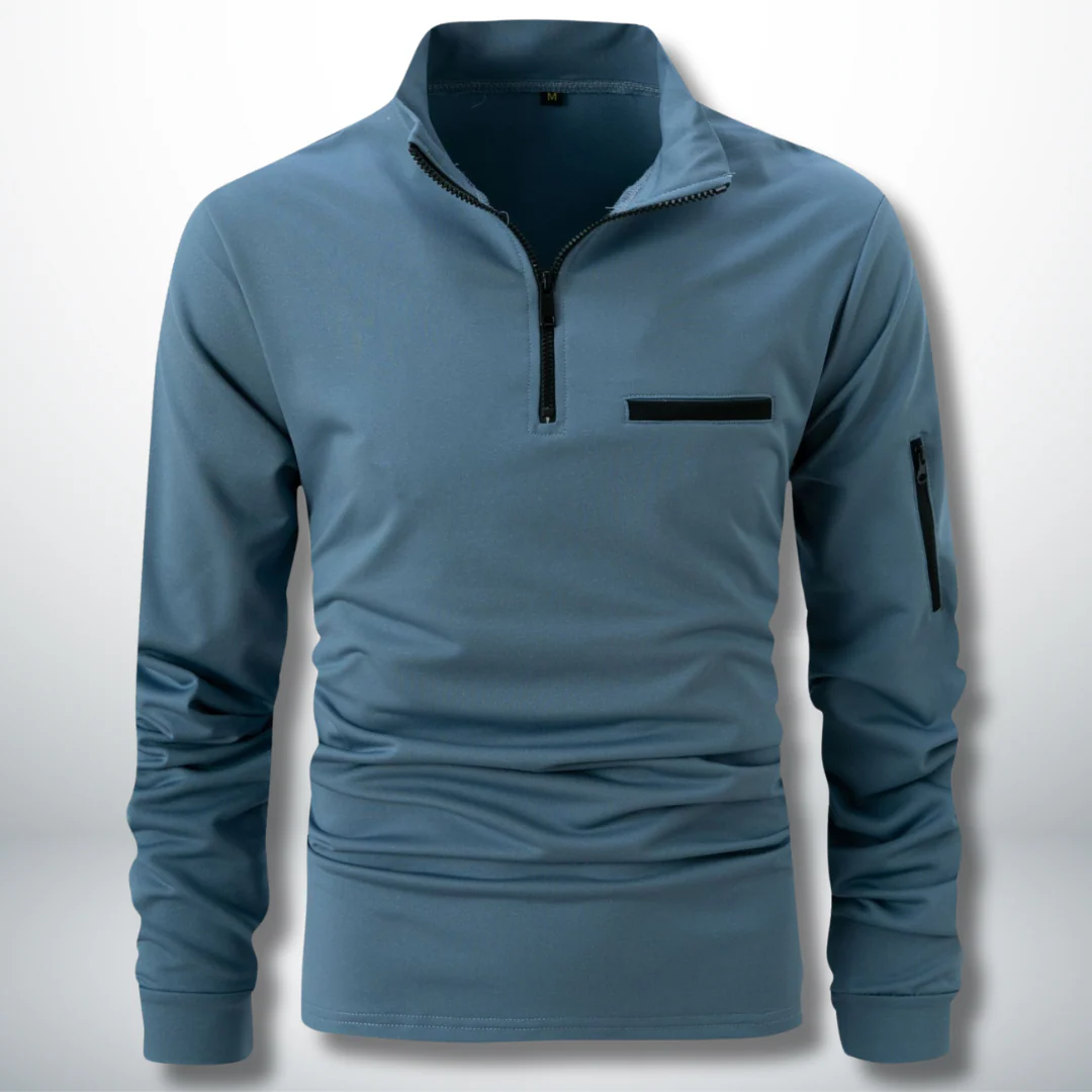 Arístides® | Men's Sports Sweatshirt With Zip - Image 2