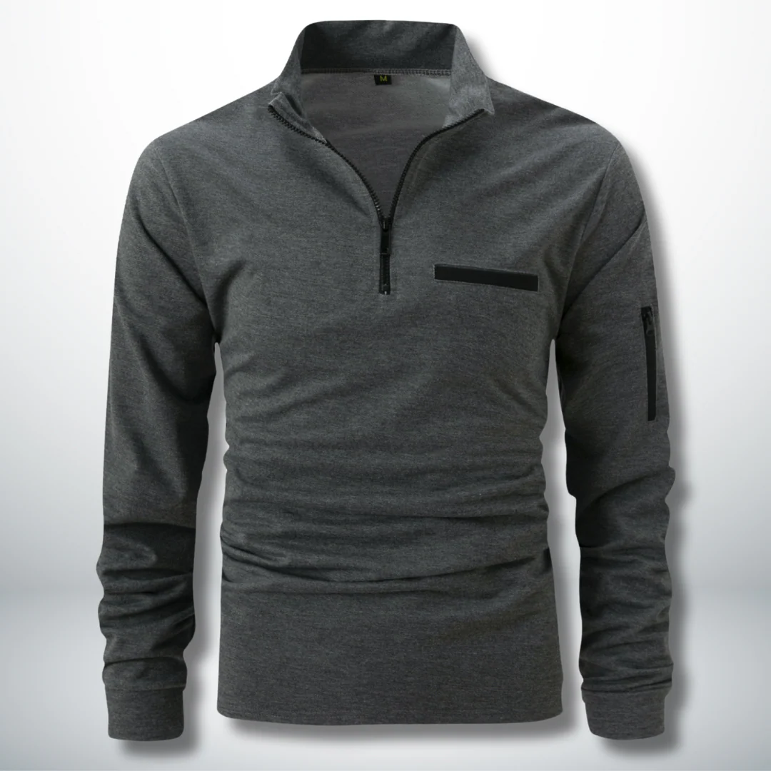 Arístides® | Men's Sports Sweatshirt With Zip - Image 8