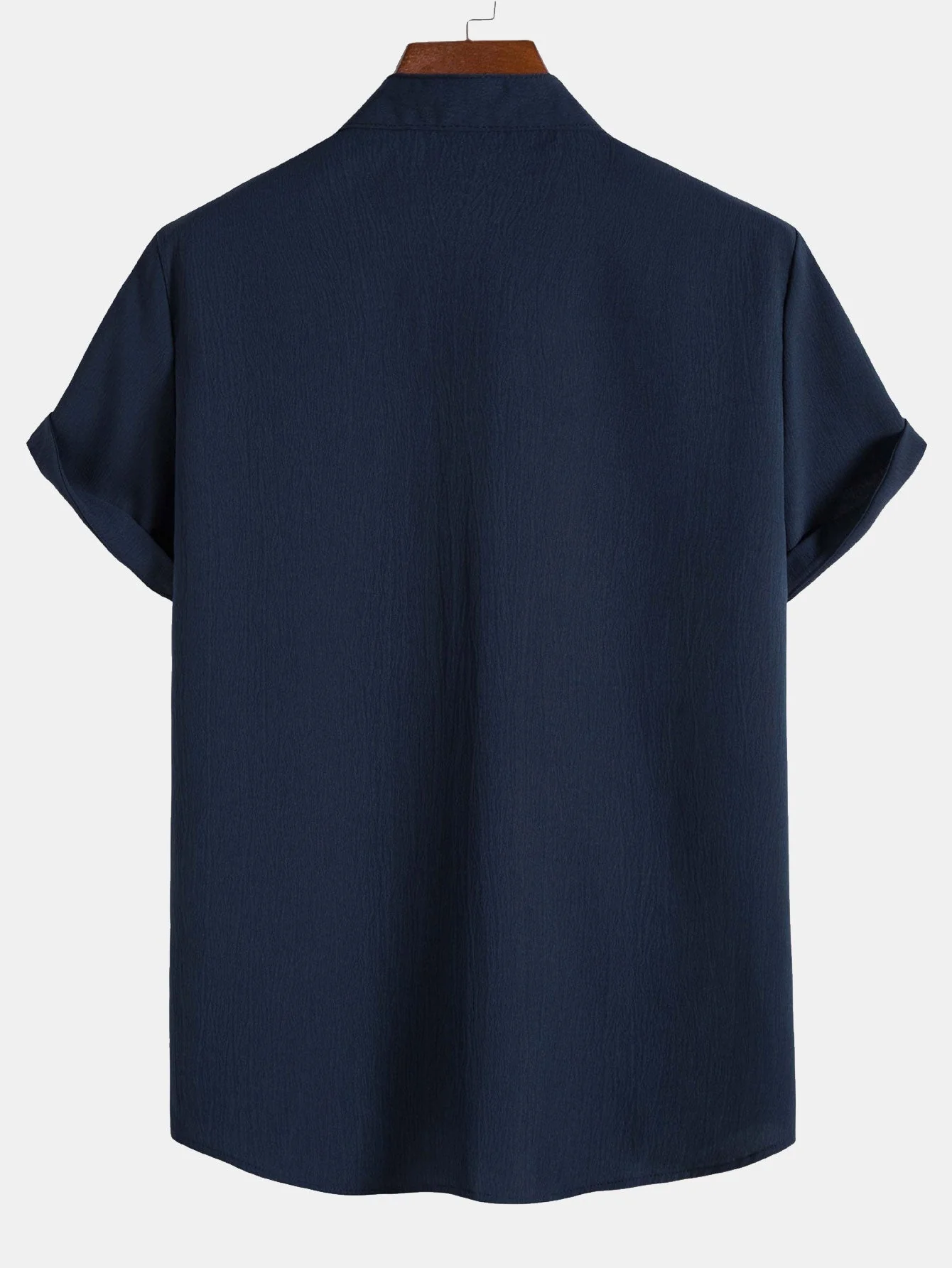Aristodemo® | Wrinkled Texture Stand Collar Shirt - Image 6