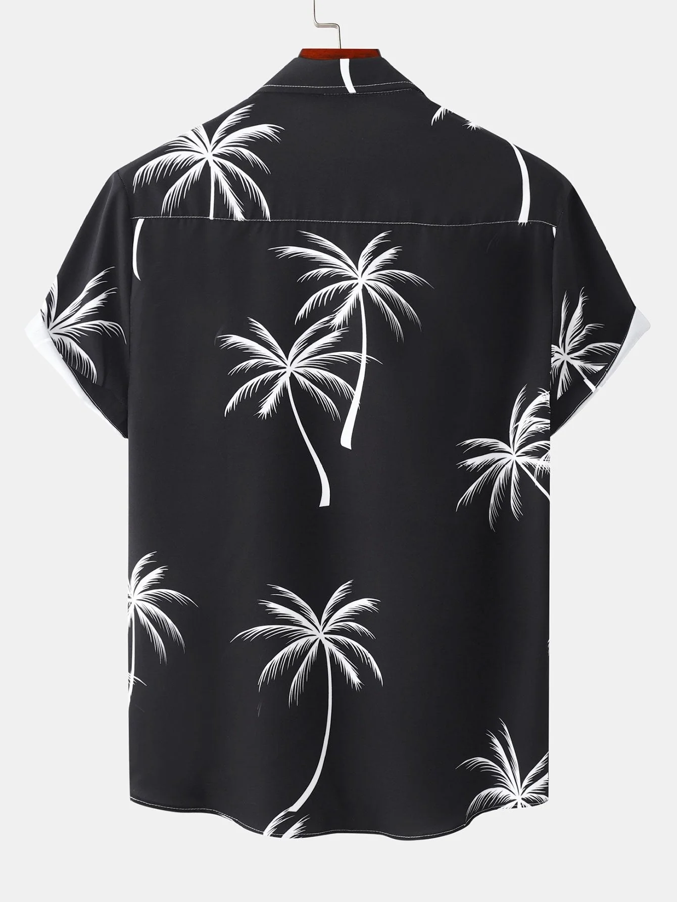 Aristofanes® | Tropical Leaf Print Button Up Shirt - Image 4