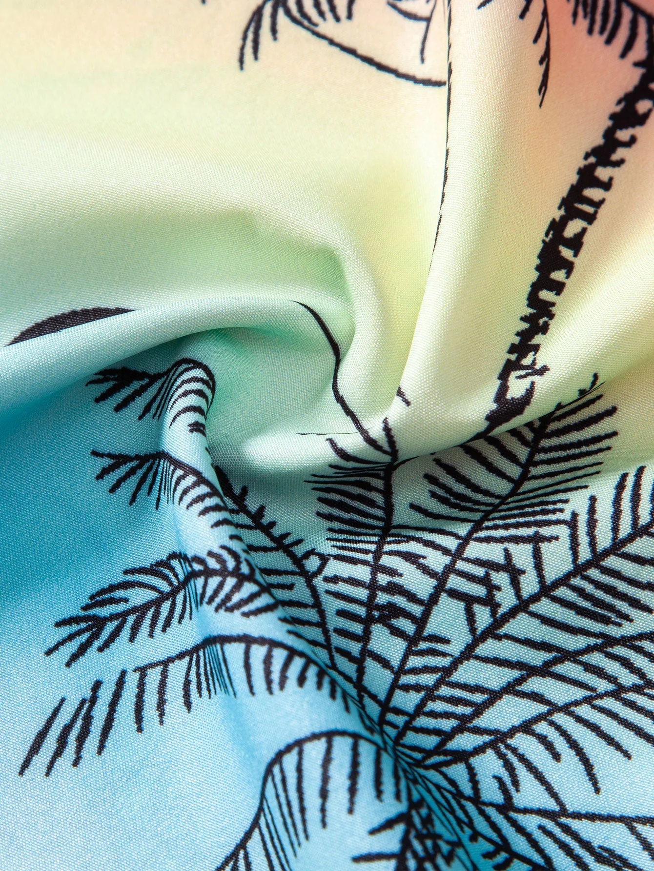 Aristoteles® | Palm Tree Seagull Print Button Up Shirt - Image 5