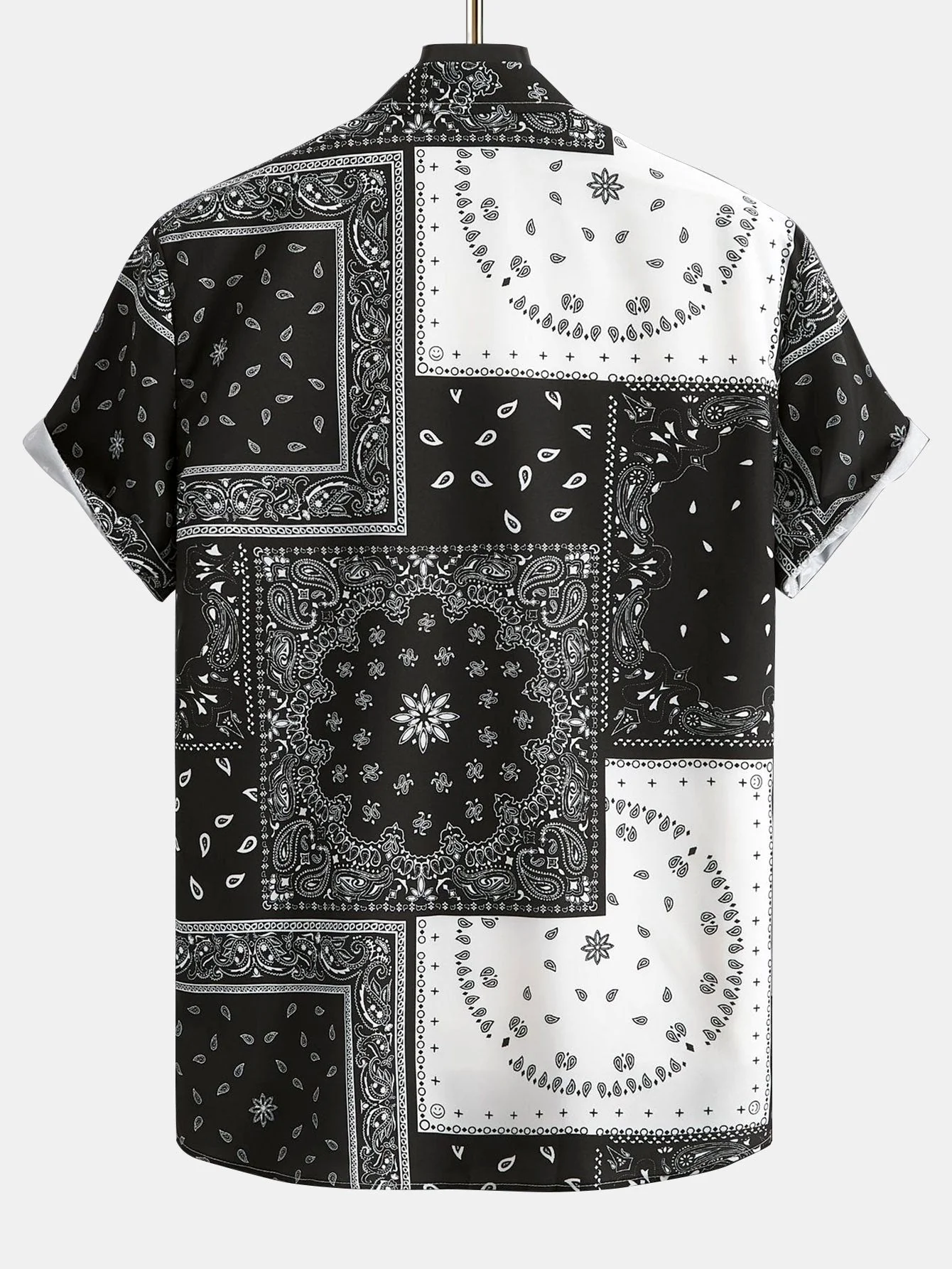 Arjen® | Paisley Print Button Up Shirt Random Pattern Design - Image 2