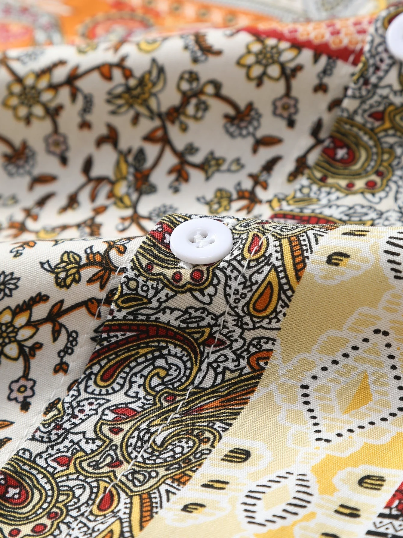 Arlan® | Paisley Floral Print Button Up Shirt - Image 4