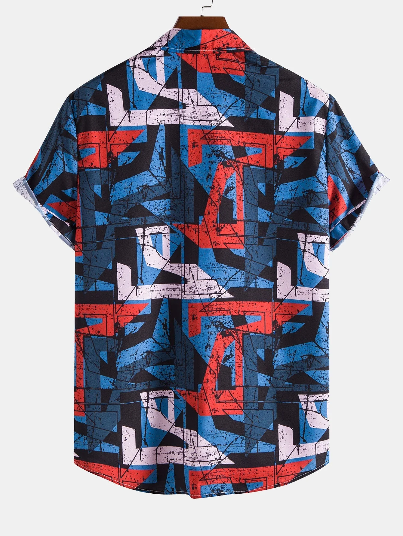 Arlen® | Mottled Geometric Print Shirt - Image 2