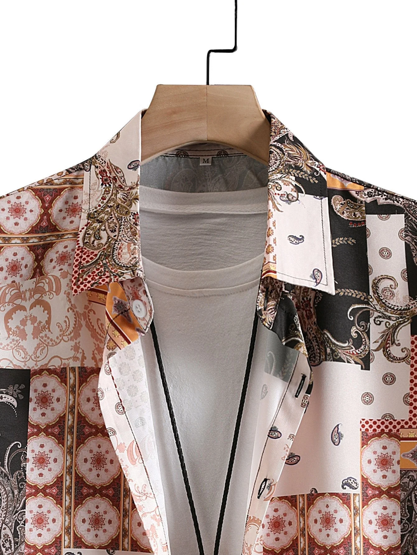 Arlie® | Paisley Baroque Scarf Print Button Up Shirt - Image 3