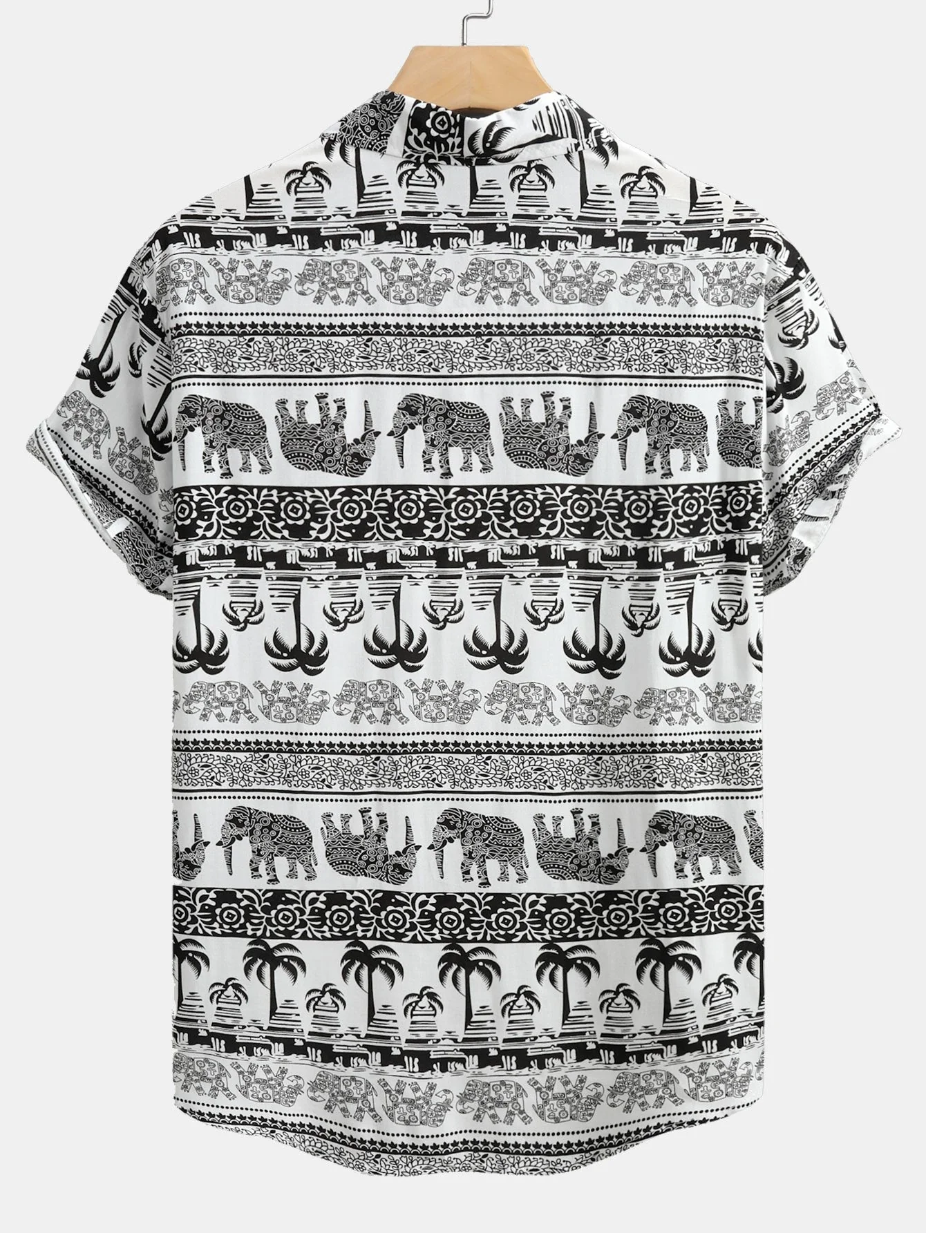 Arlin® | Elephant Print Button Up Shirt - Image 2