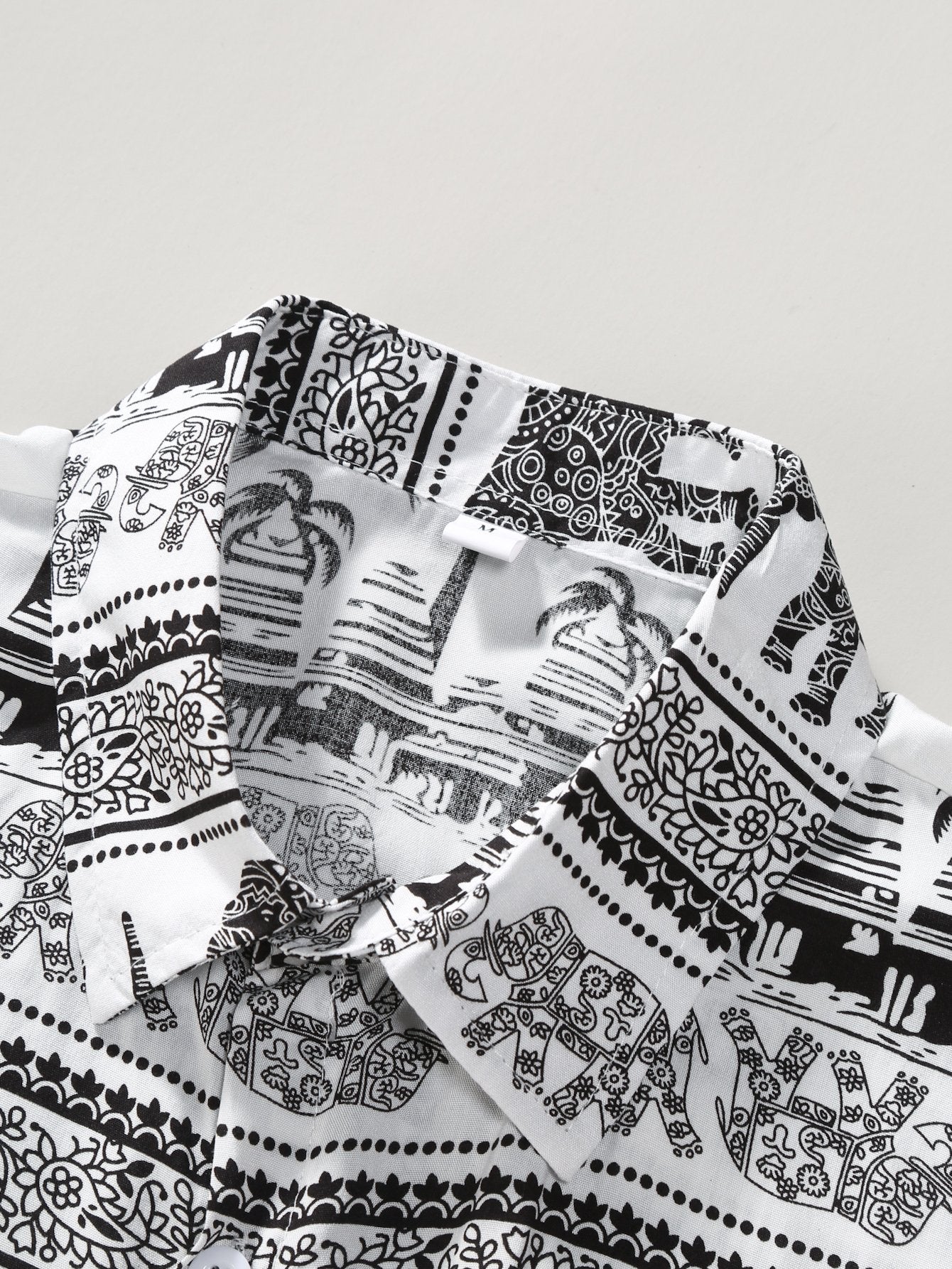 Arlin® | Elephant Print Button Up Shirt - Image 3