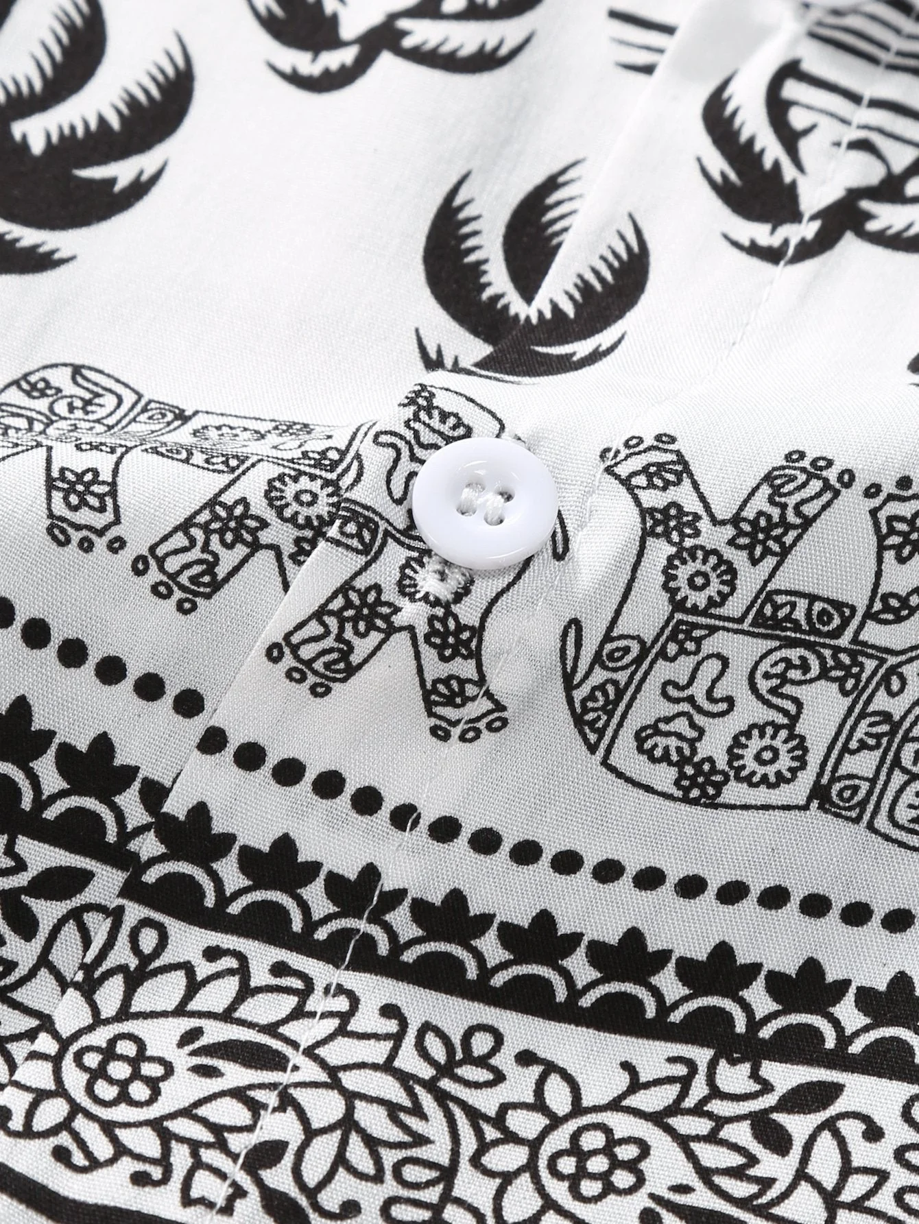 Arlin® | Elephant Print Button Up Shirt - Image 4