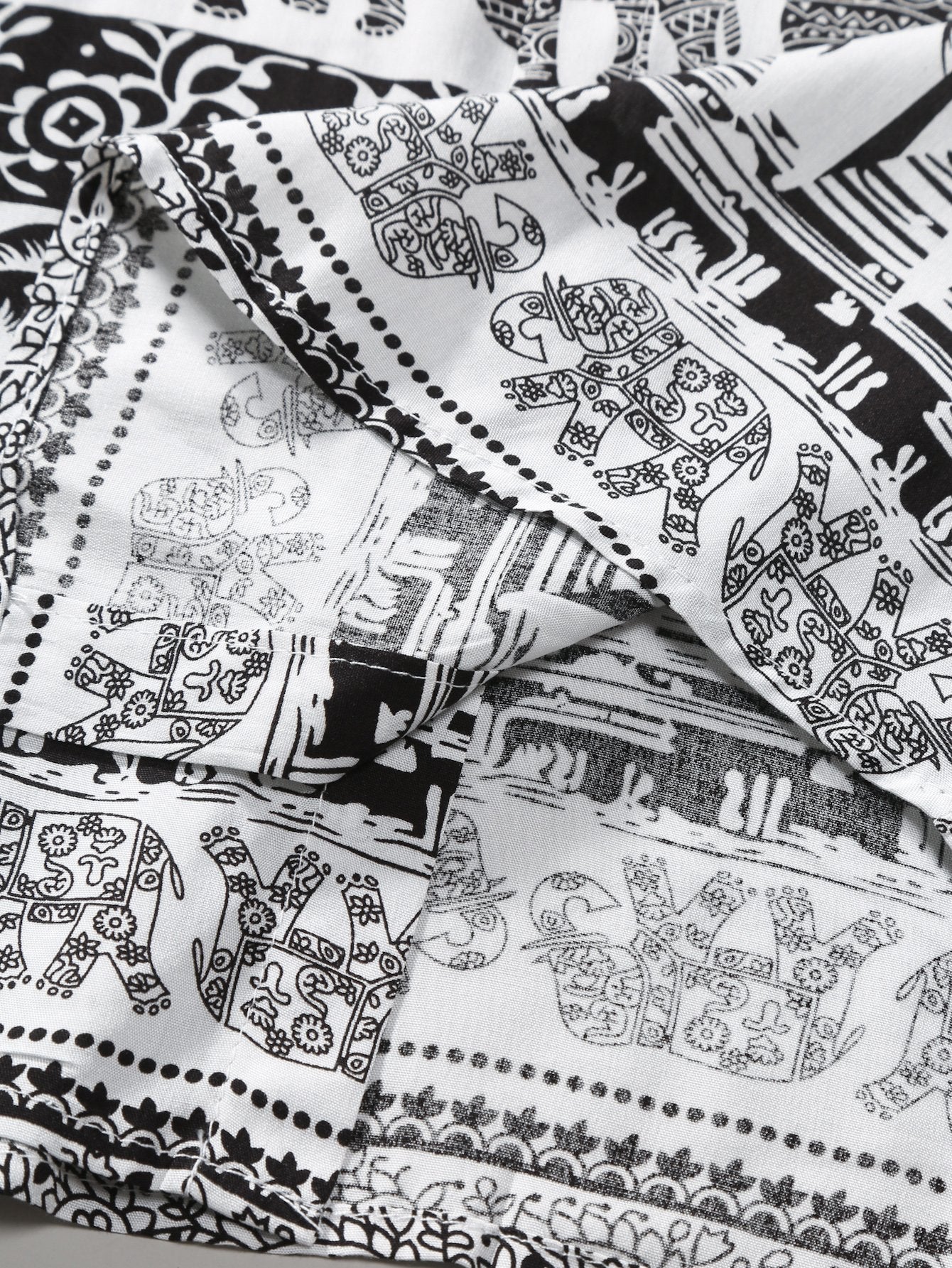 Arlin® | Elephant Print Button Up Shirt - Image 6