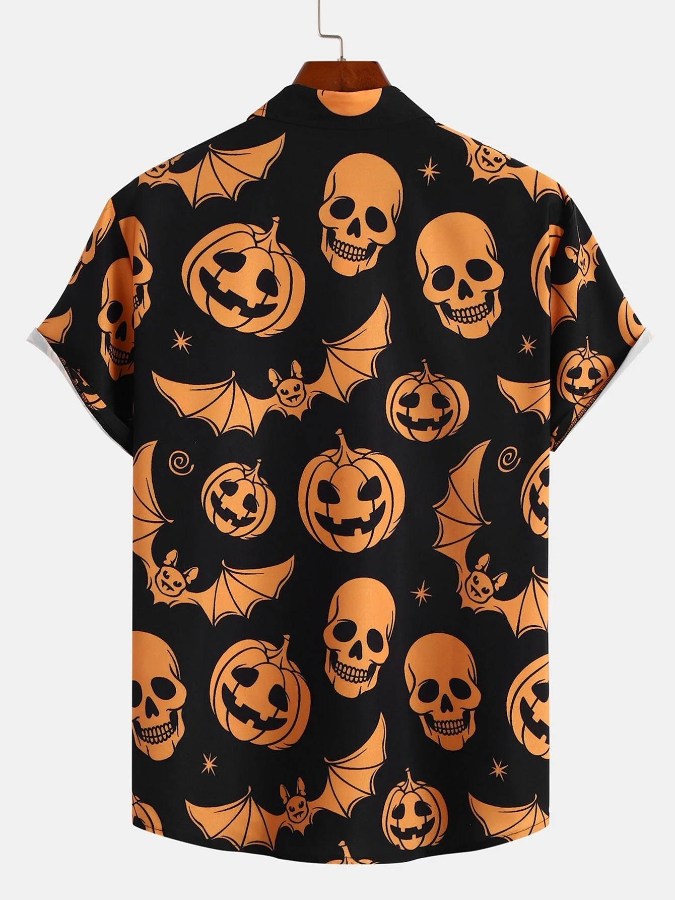 Arlo® | Halloween Pumpkin Skull Print Shirt - Image 2