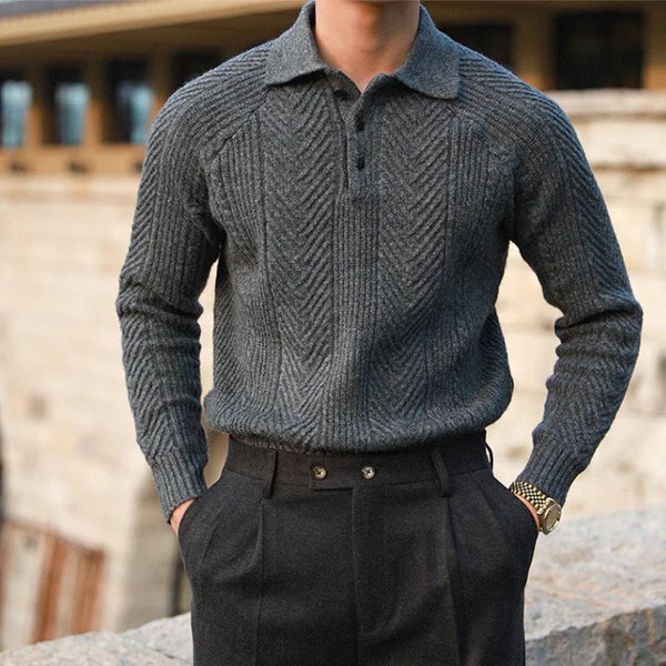 Arlo® | Knitted Polo Sweater For Men - Image 3