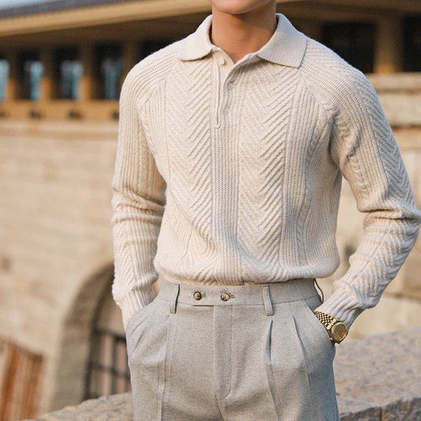 Arlo® | Knitted Polo Sweater For Men - Image 4