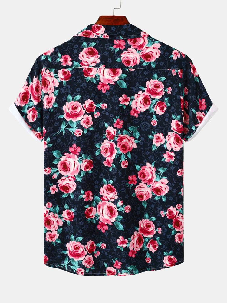 Arlow® | Rose Print Revere Shirt - Image 2