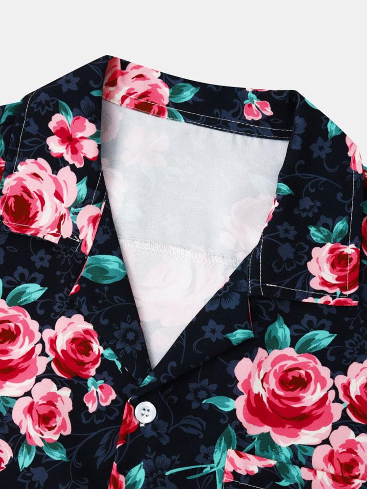 Arlow® | Rose Print Revere Shirt - Image 3