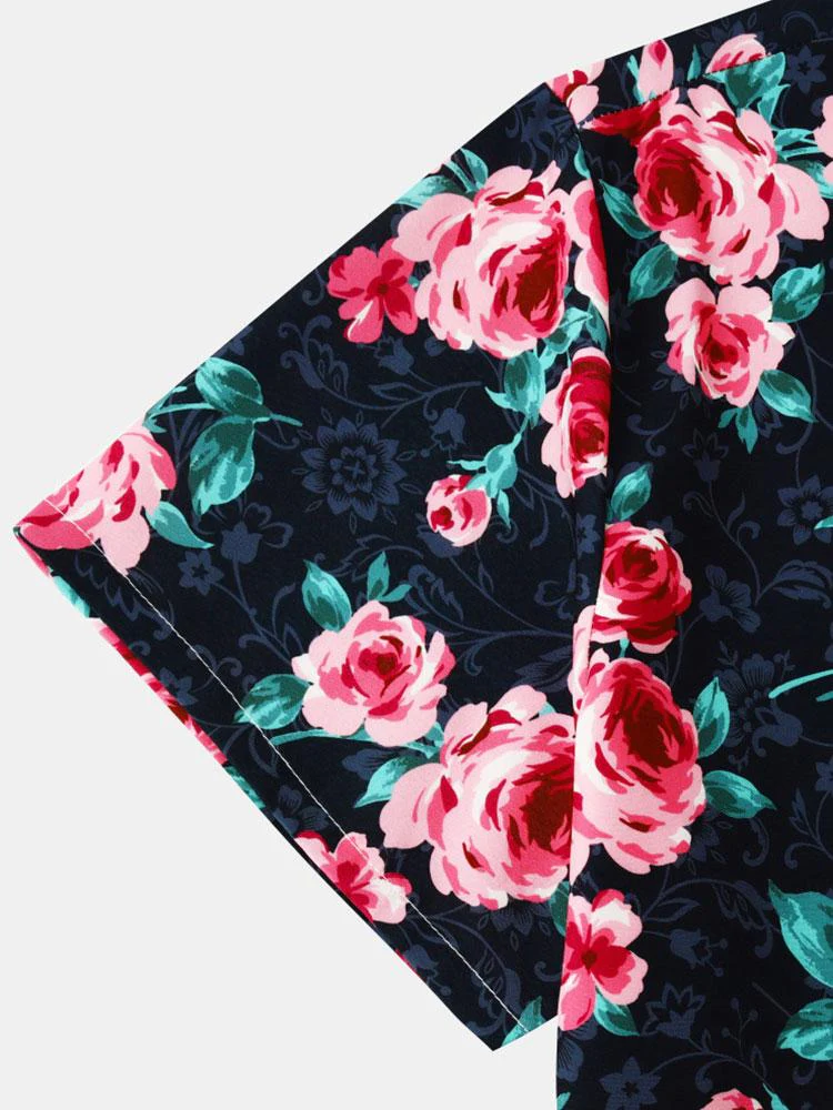 Arlow® | Rose Print Revere Shirt - Image 5