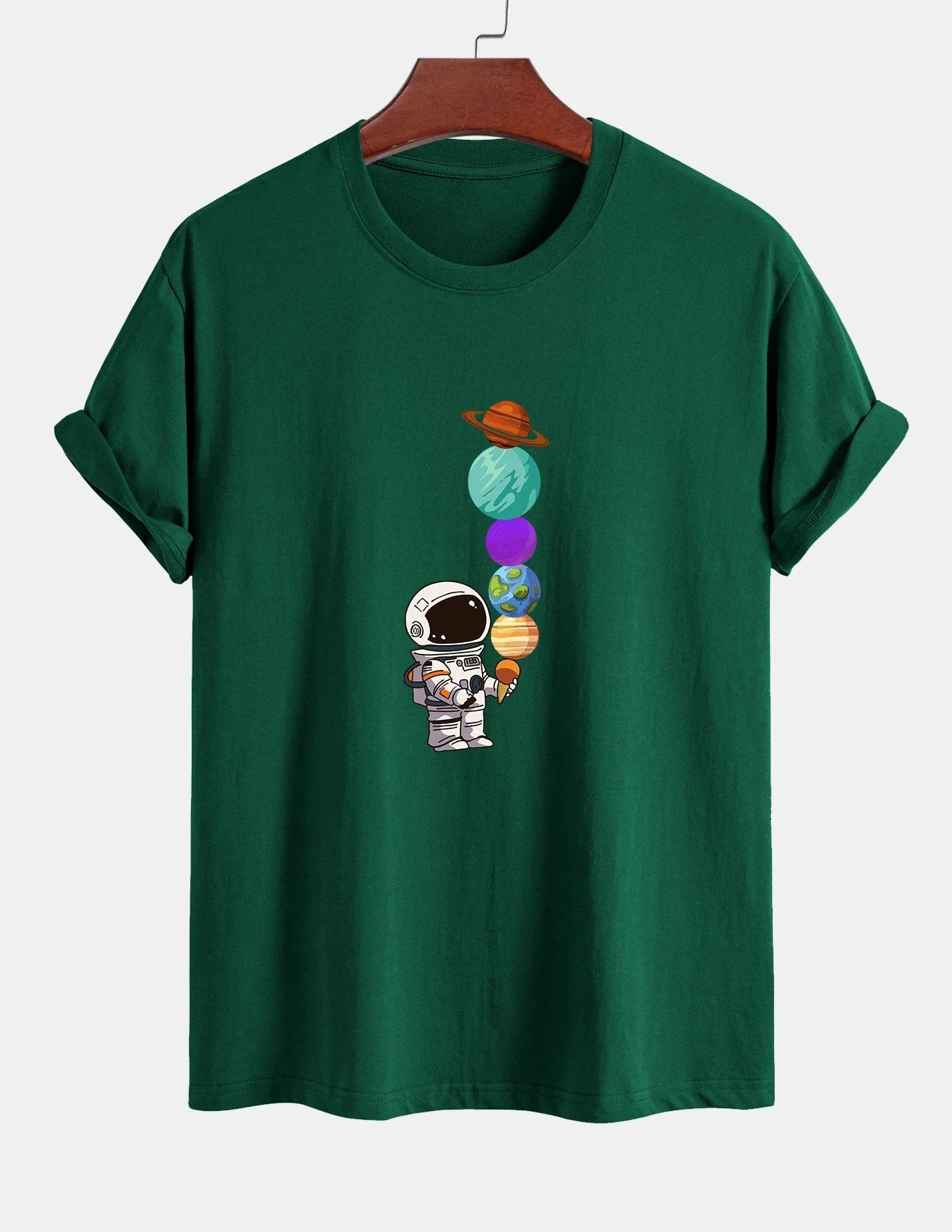 Armando® | Planet Astronaut Print Cotton T-Shirt - Image 10