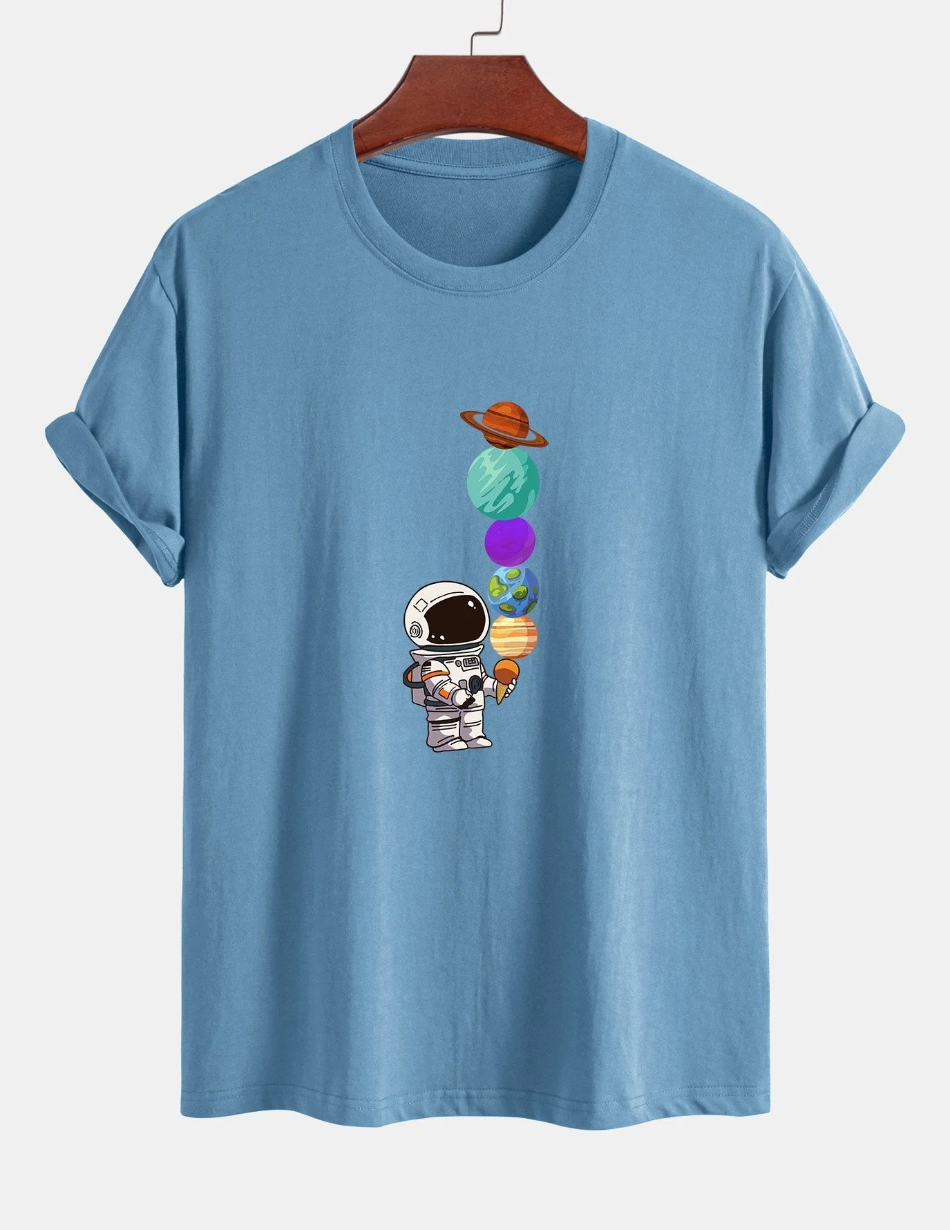 Armando® | Planet Astronaut Print Cotton T-Shirt - Image 11