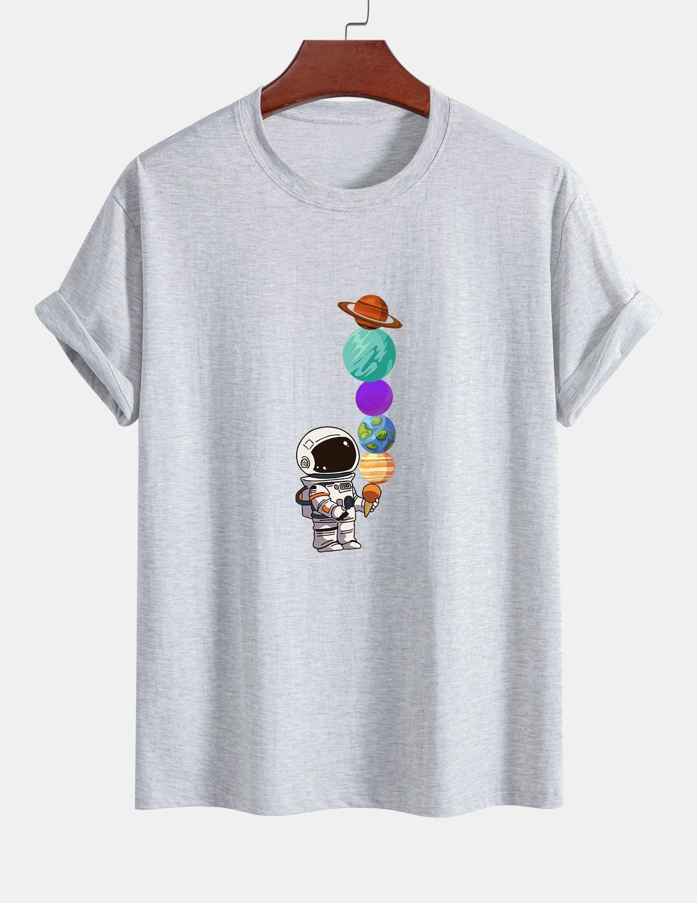Armando® | Planet Astronaut Print Cotton T-Shirt - Image 13