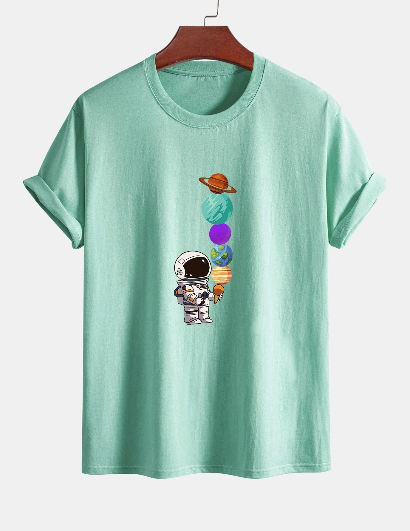 Armando® | Planet Astronaut Print Cotton T-Shirt - Image 14