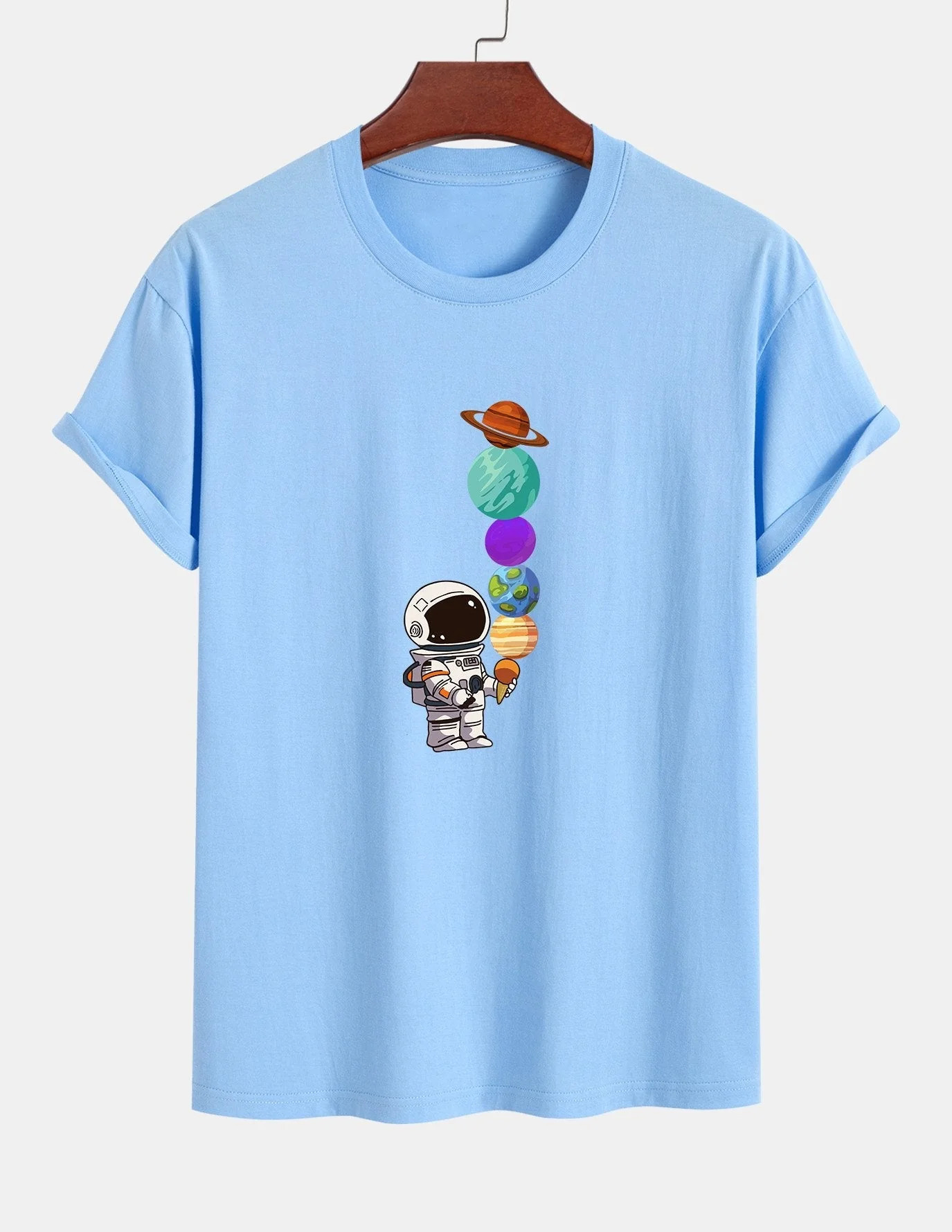 Armando® | Planet Astronaut Print Cotton T-Shirt - Image 15