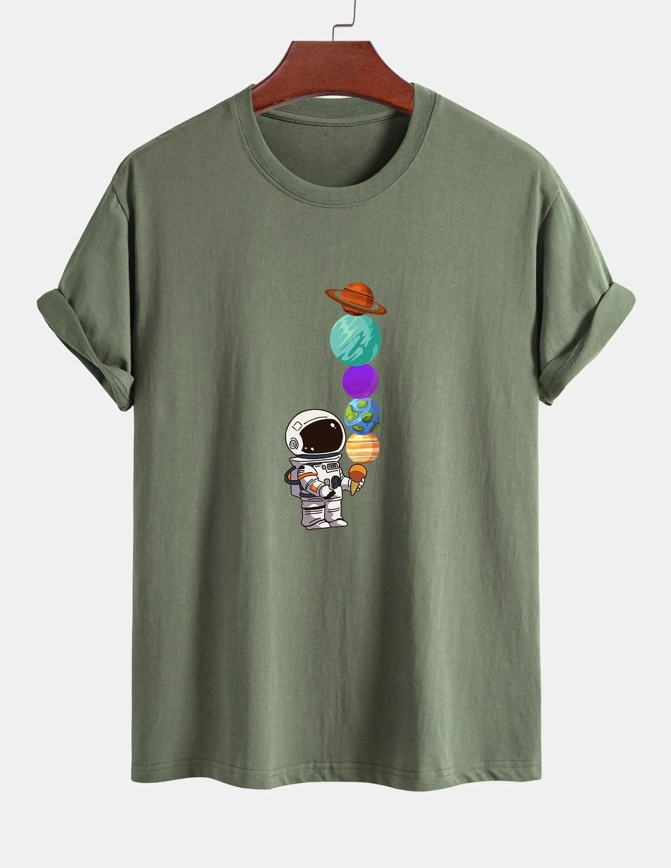 Armando® | Planet Astronaut Print Cotton T-Shirt - Image 16