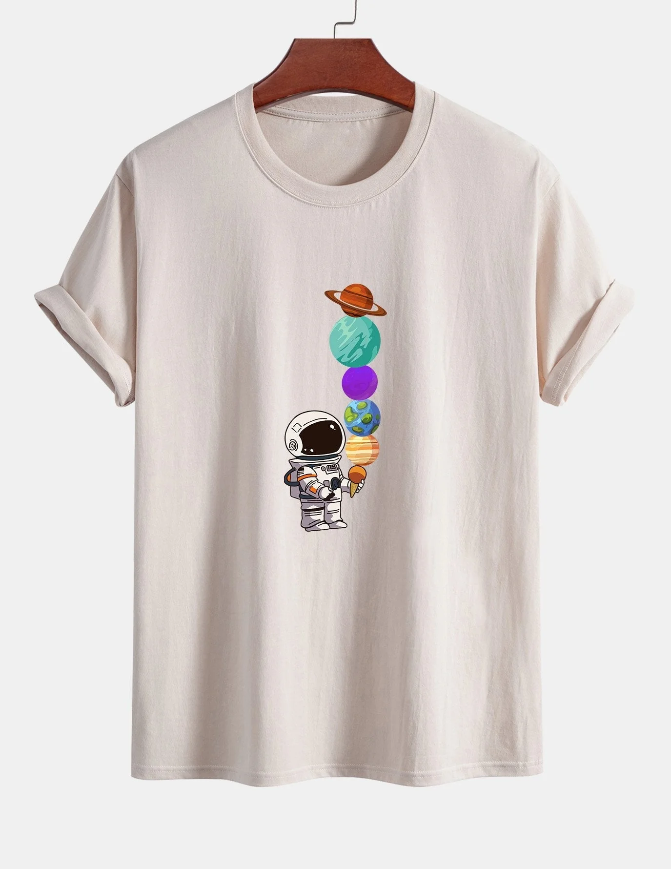Armando® | Planet Astronaut Print Cotton T-Shirt - Image 2