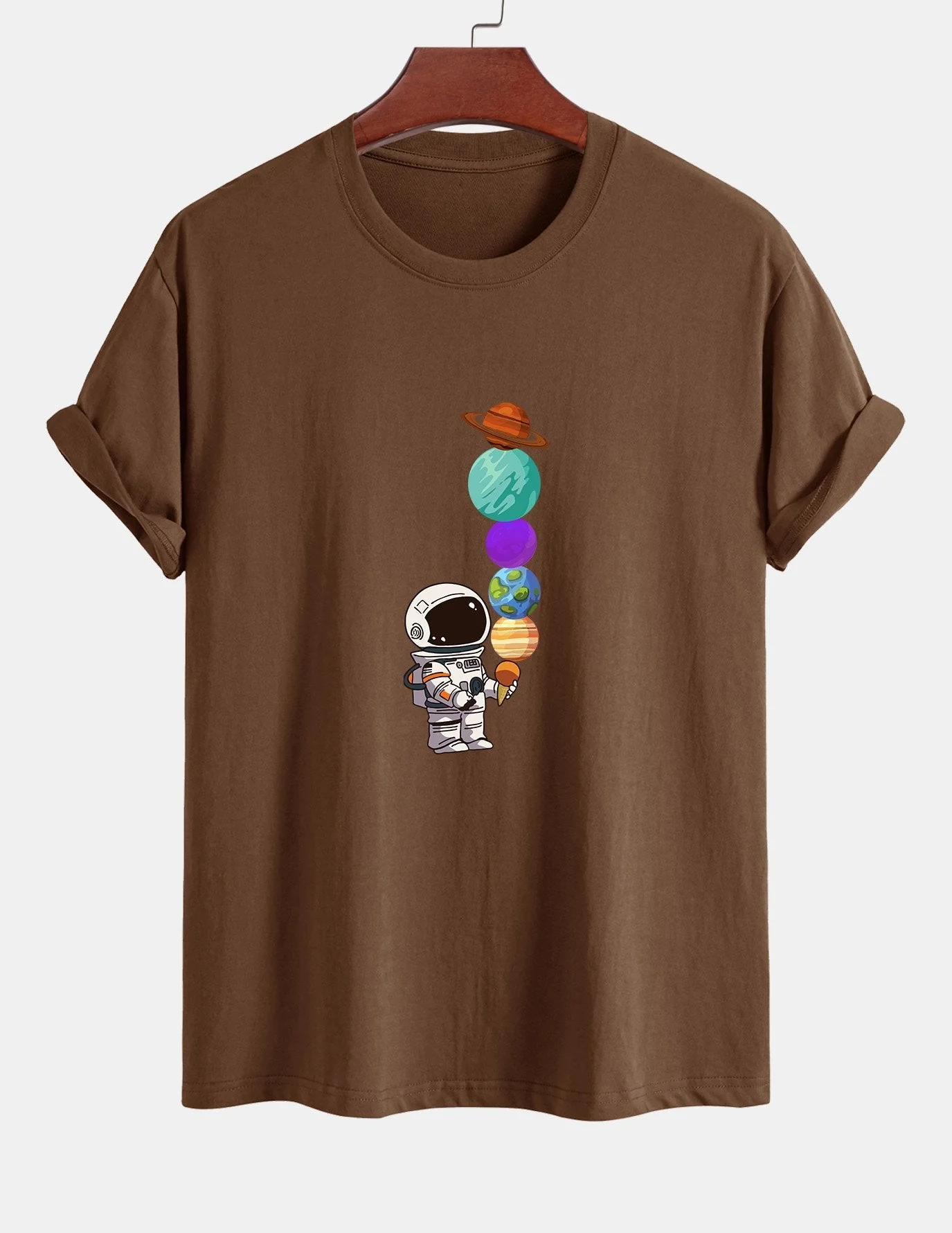Armando® | Planet Astronaut Print Cotton T-Shirt - Image 4