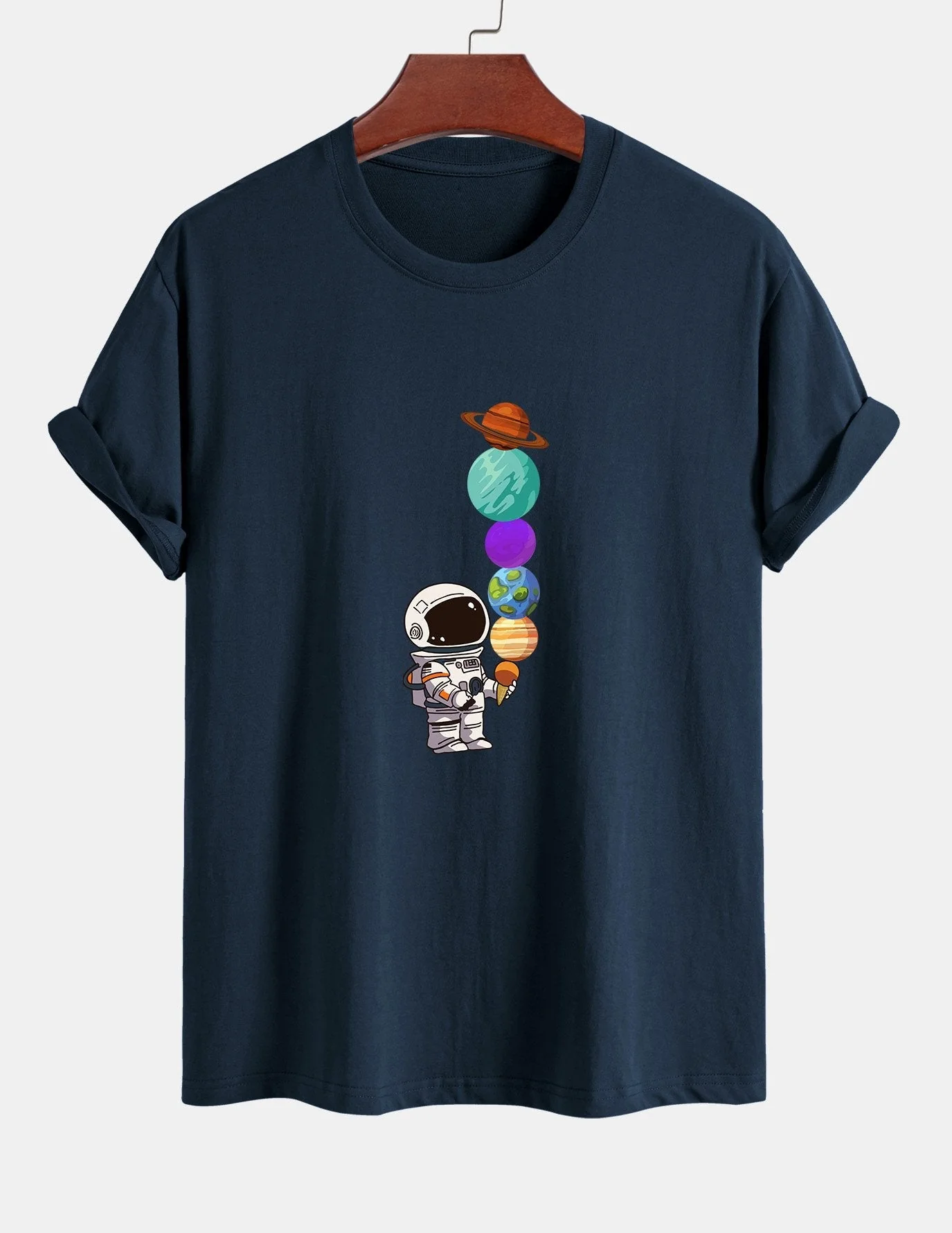 Armando® | Planet Astronaut Print Cotton T-Shirt - Image 5