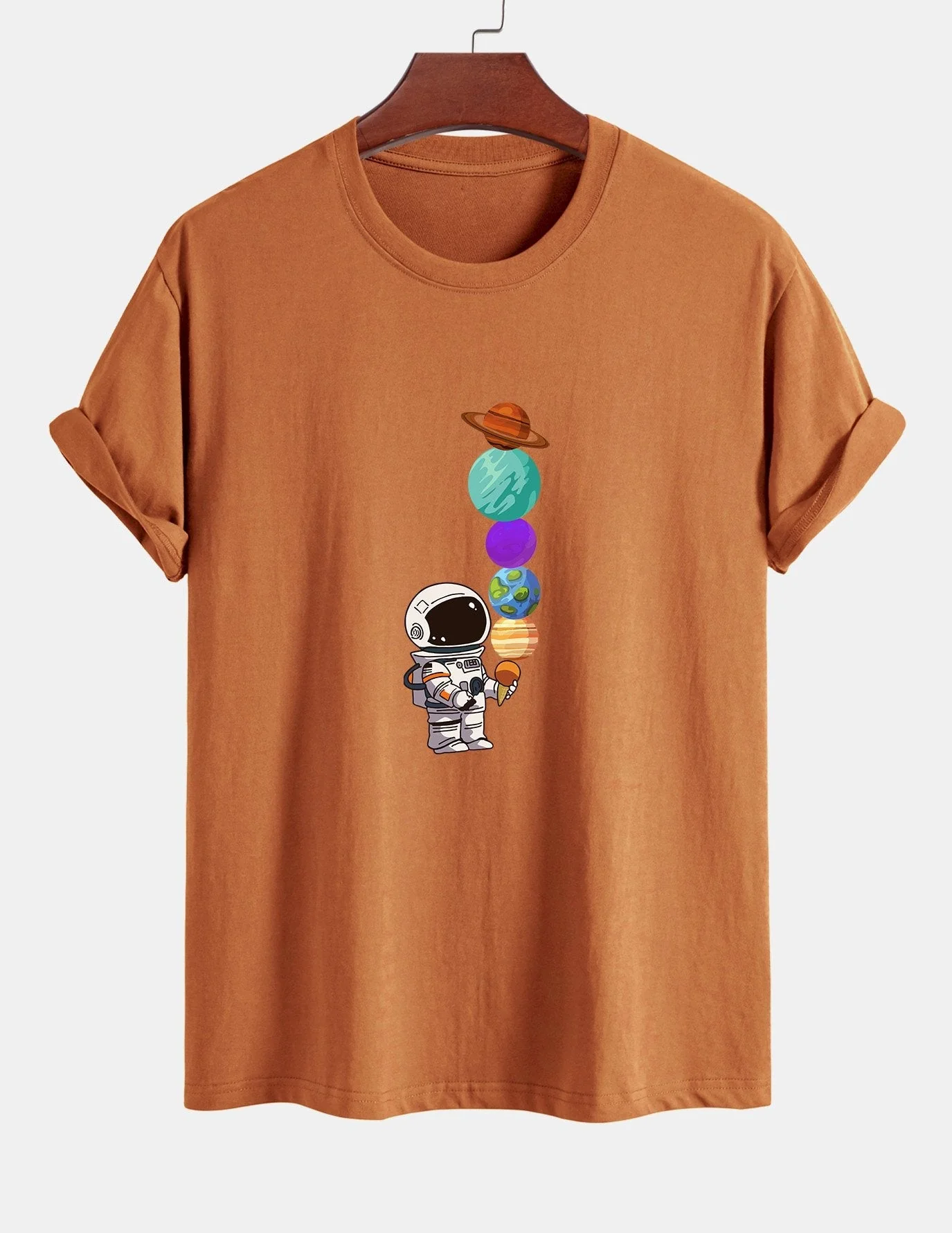 Armando® | Planet Astronaut Print Cotton T-Shirt - Image 6