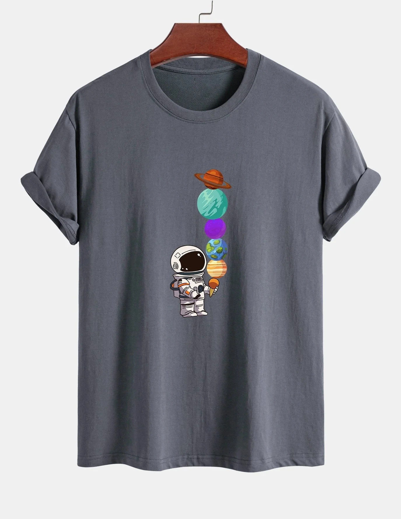 Armando® | Planet Astronaut Print Cotton T-Shirt - Image 7