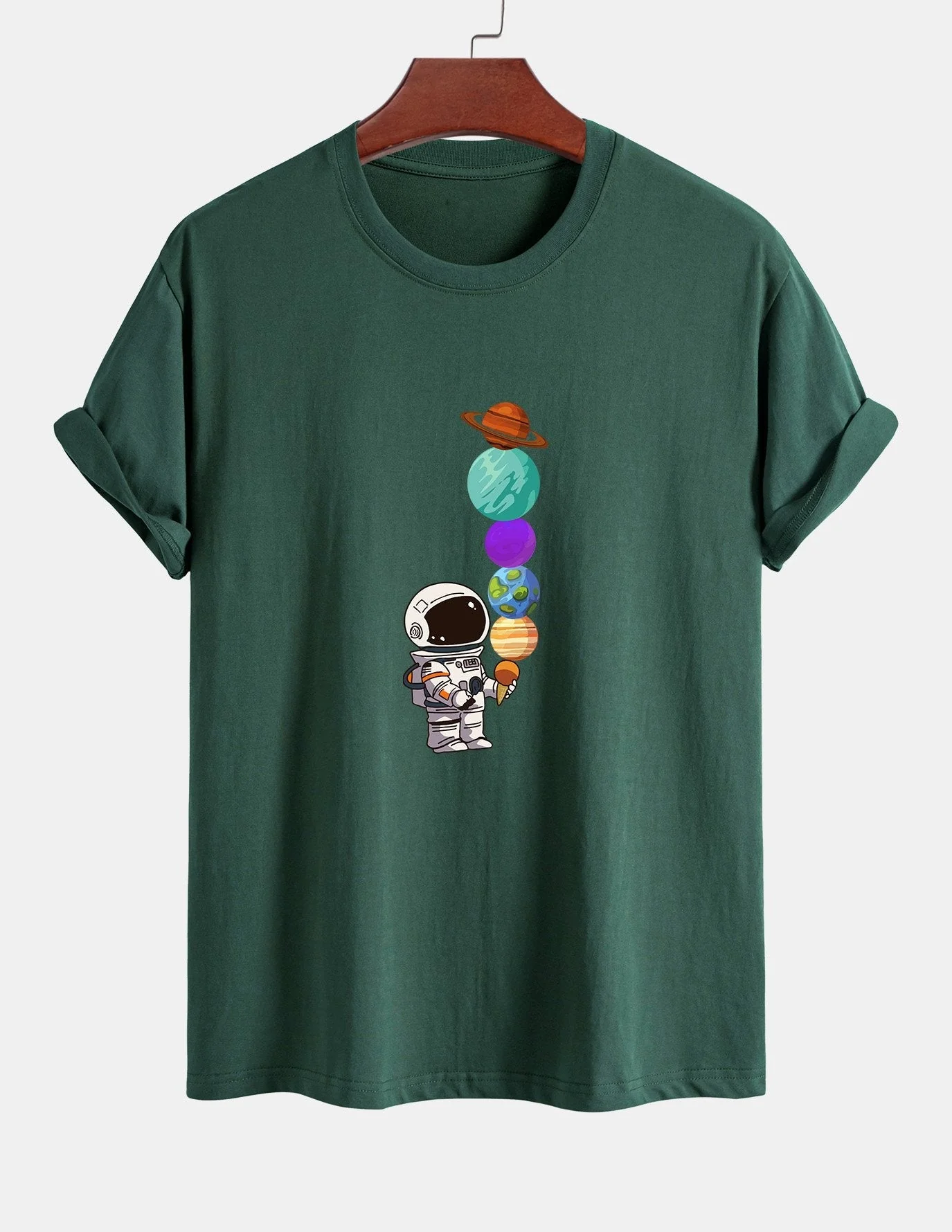 Armando® | Planet Astronaut Print Cotton T-Shirt - Image 8