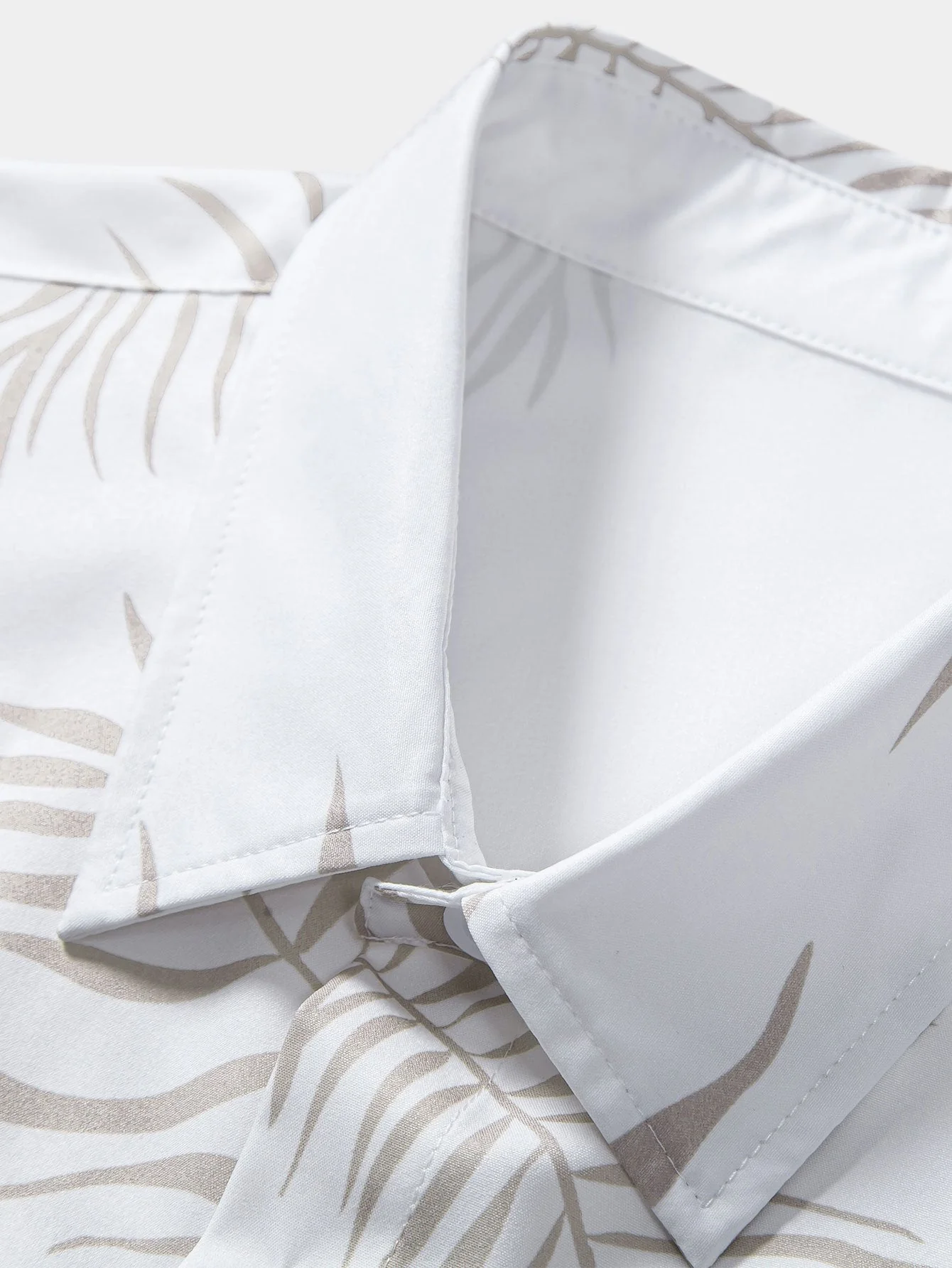 Armante® | Leaf Print Button Up Shirt - Image 3
