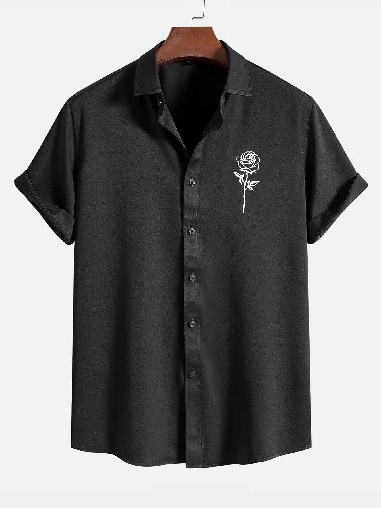Armantino® | Rose Print Short Sleeve Shirts - Image 5
