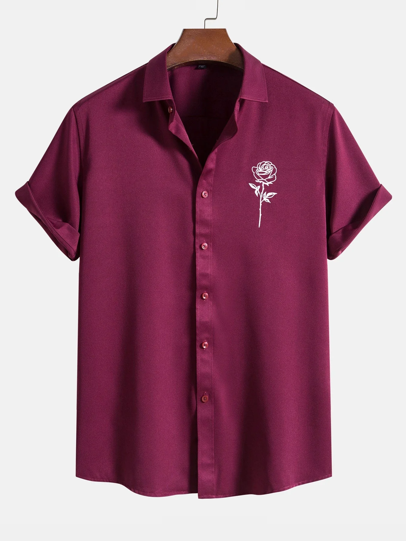Armantino® | Rose Print Short Sleeve Shirts - Image 6