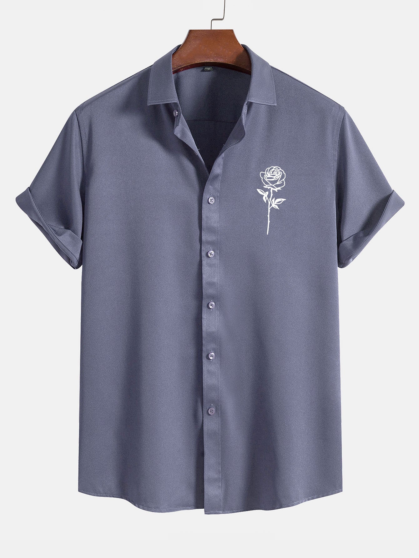 Armantino® | Rose Print Short Sleeve Shirts - Image 7