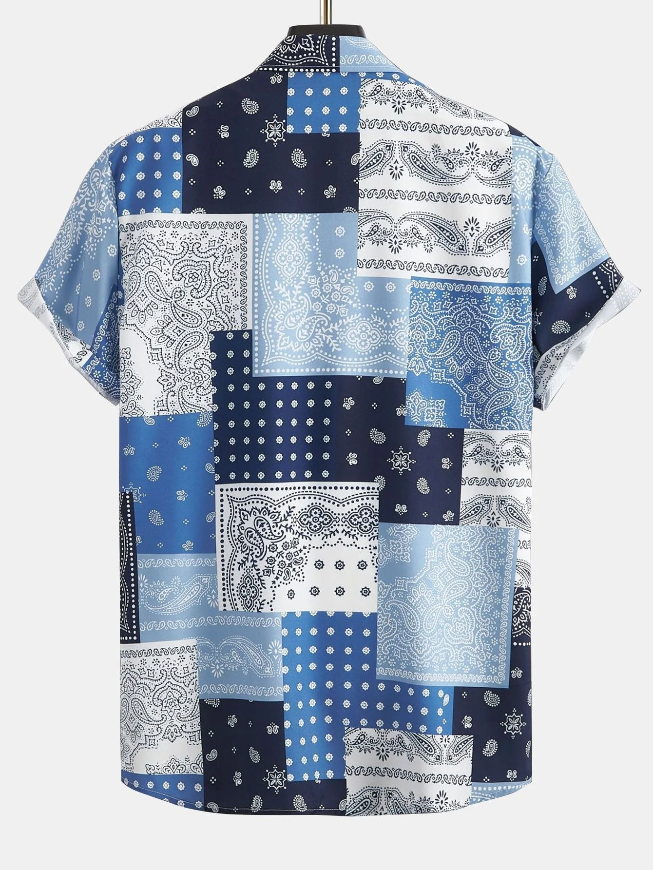 Armel® | Paisley Patchwork Print Button Up Shirt Random Pattern Design - Image 2